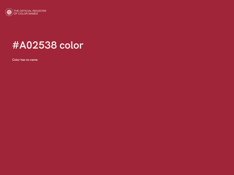 #A02538 color image