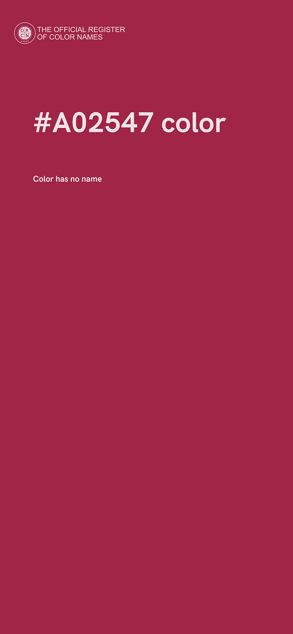 #A02547 color image
