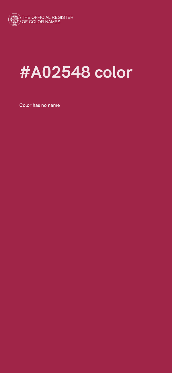 #A02548 color image