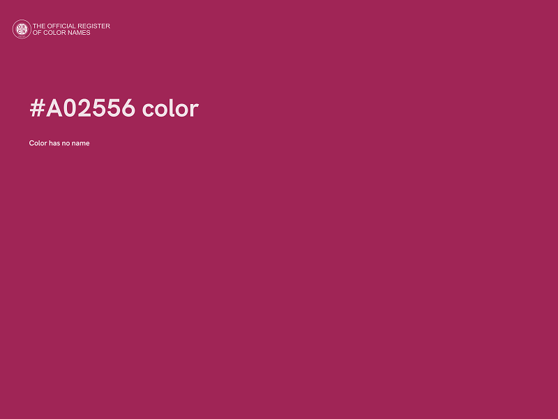 #A02556 color image