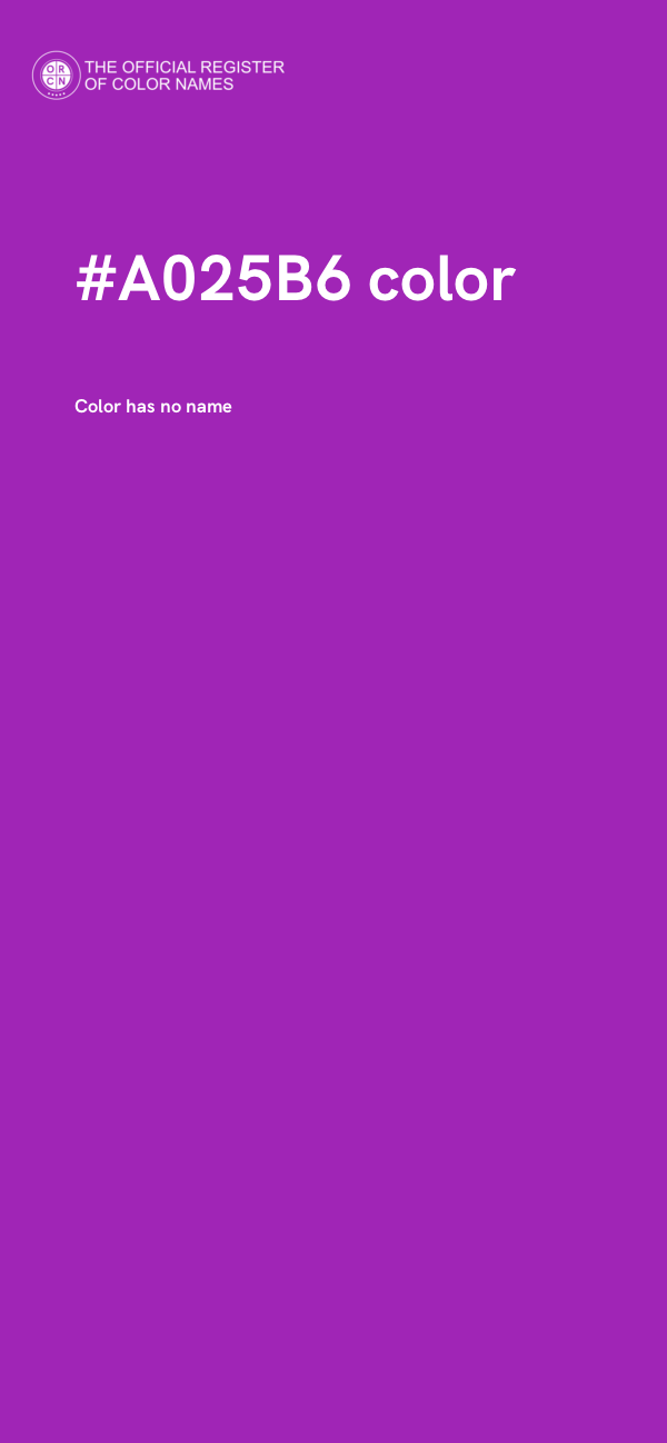 #A025B6 color image