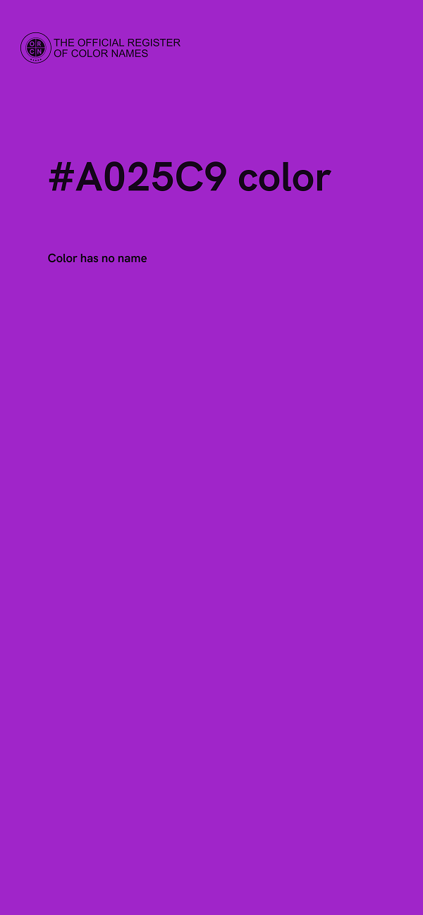 #A025C9 color image