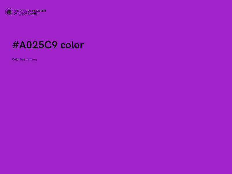 #A025C9 color image