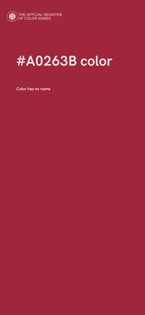 #A0263B color image