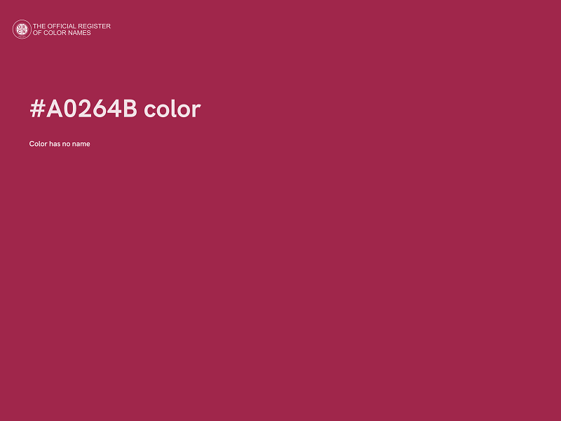 #A0264B color image