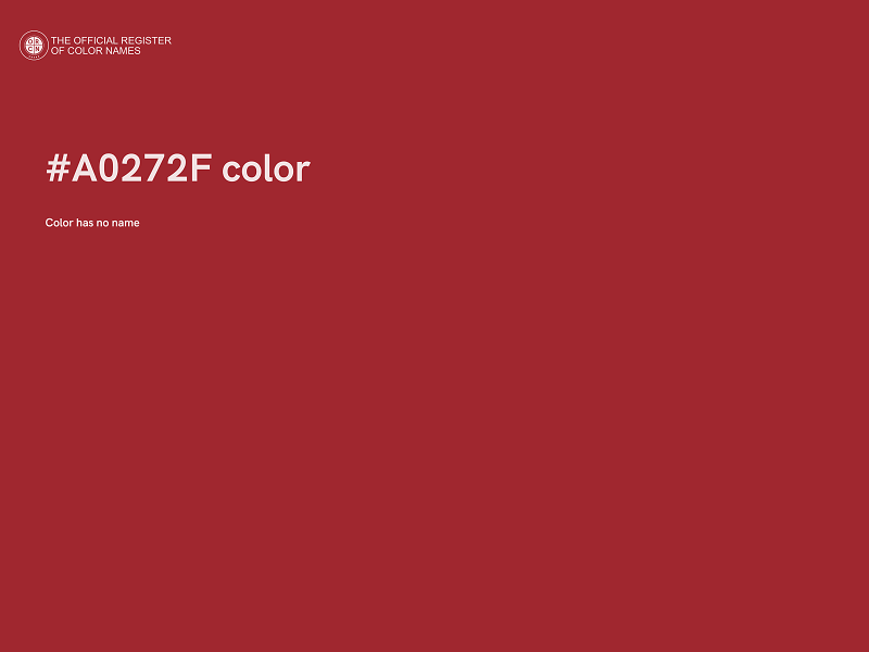 #A0272F color image