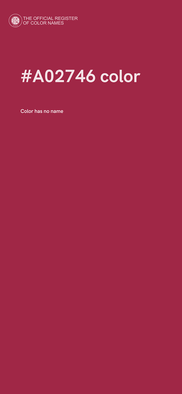 #A02746 color image