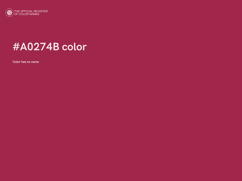 #A0274B color image