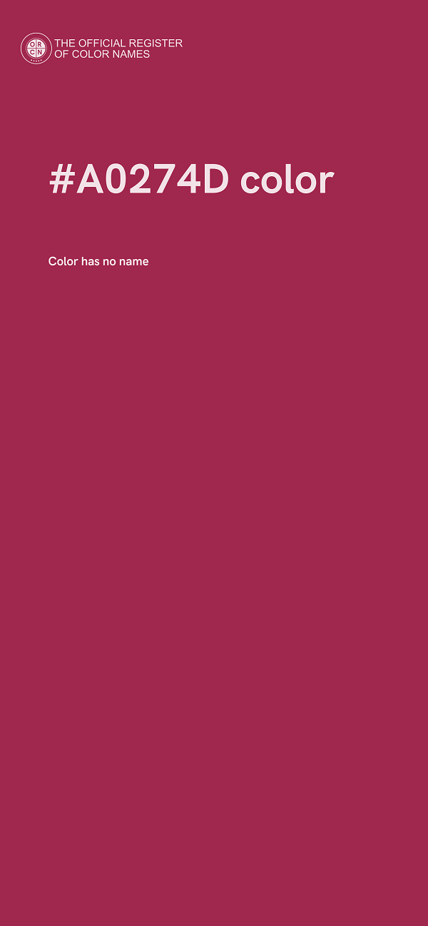 #A0274D color image