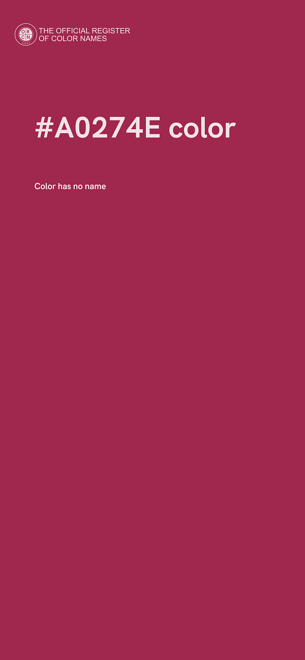 #A0274E color image