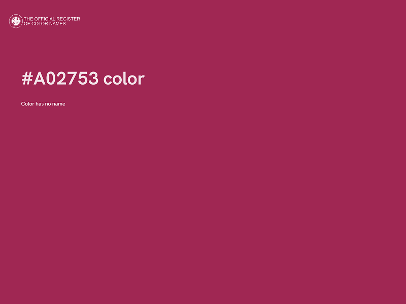 #A02753 color image