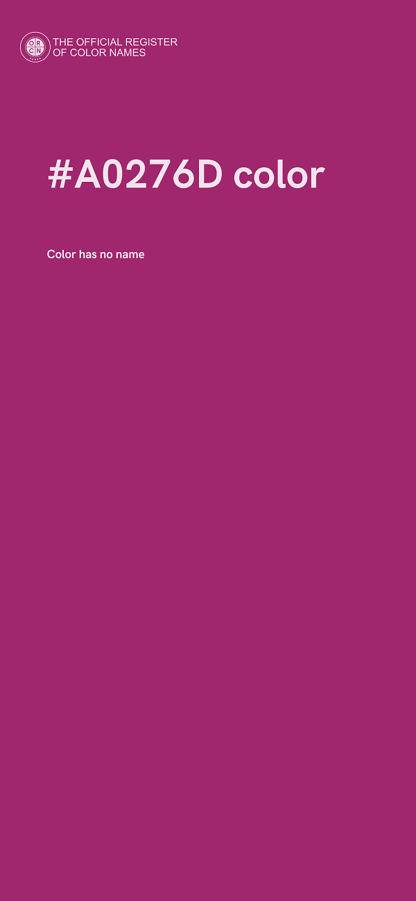 #A0276D color image
