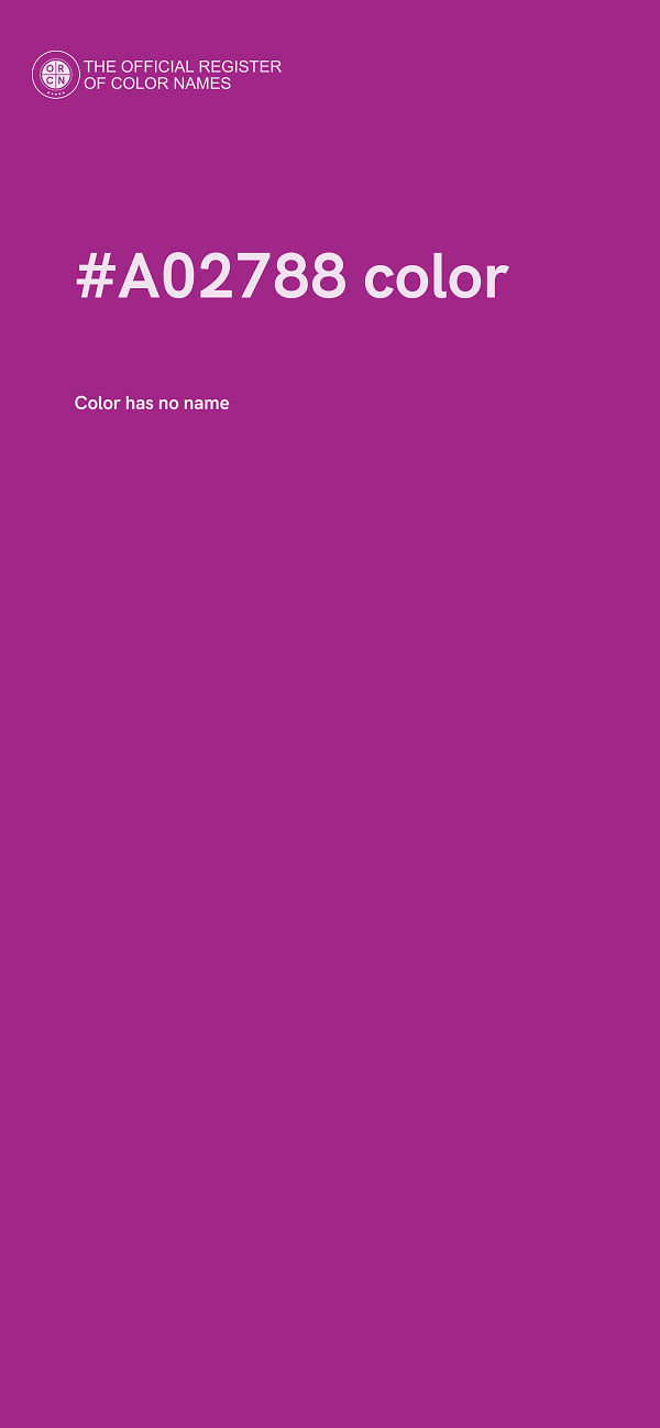 #A02788 color image