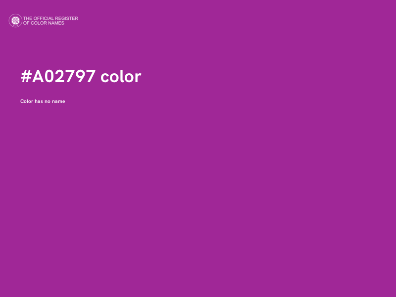 #A02797 color image