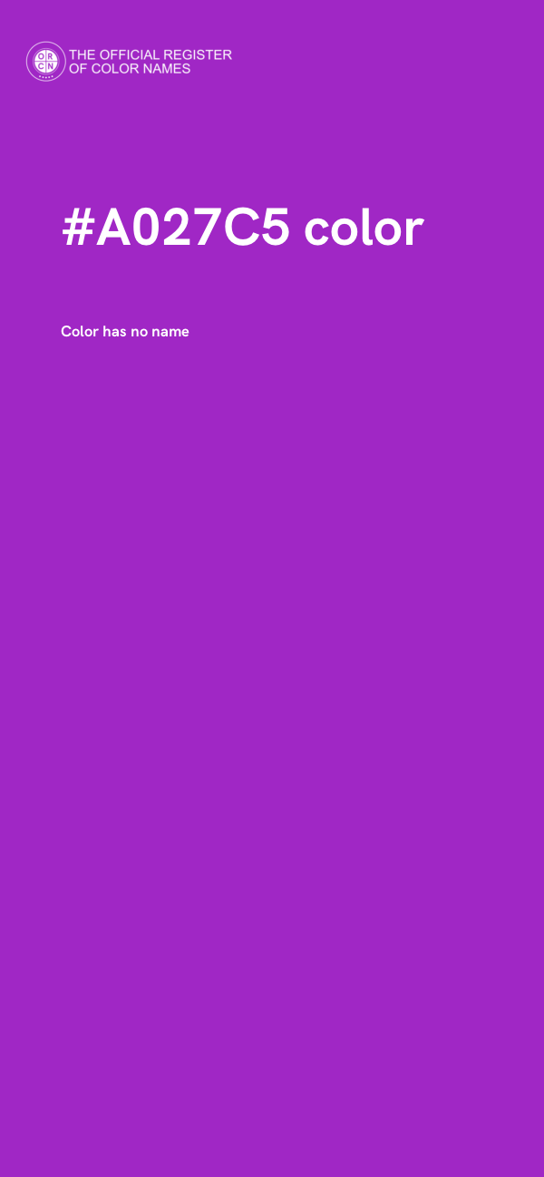 #A027C5 color image