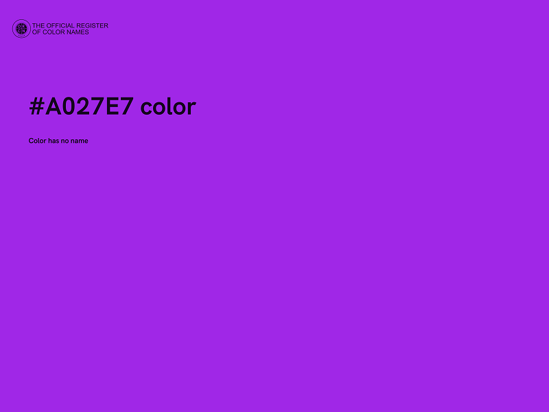 #A027E7 color image