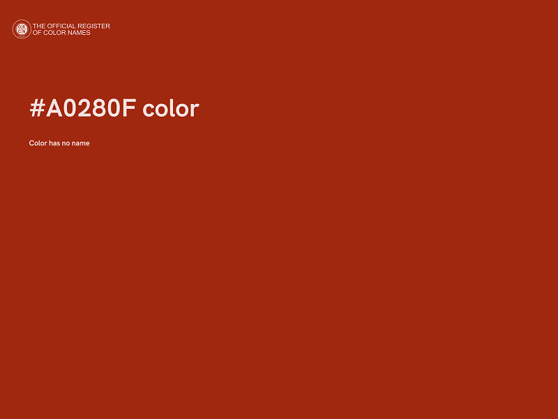 #A0280F color image