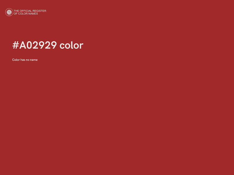 #A02929 color image