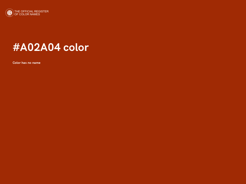 #A02A04 color image