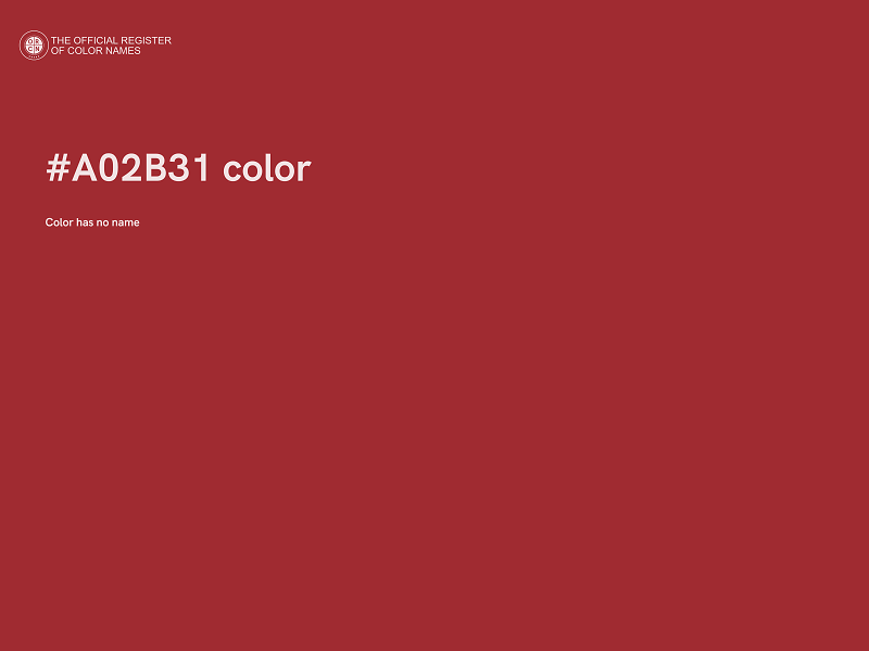#A02B31 color image
