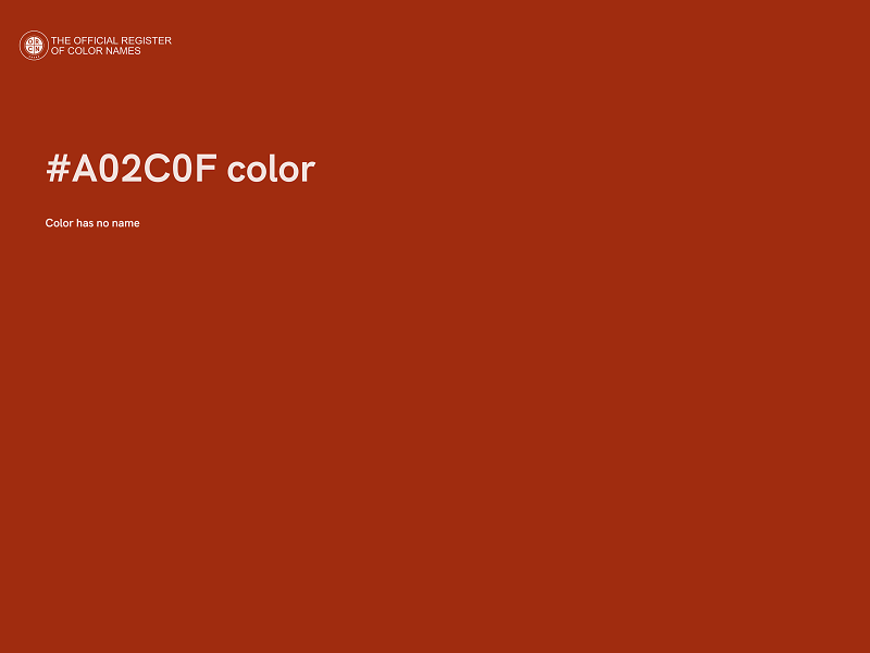 #A02C0F color image