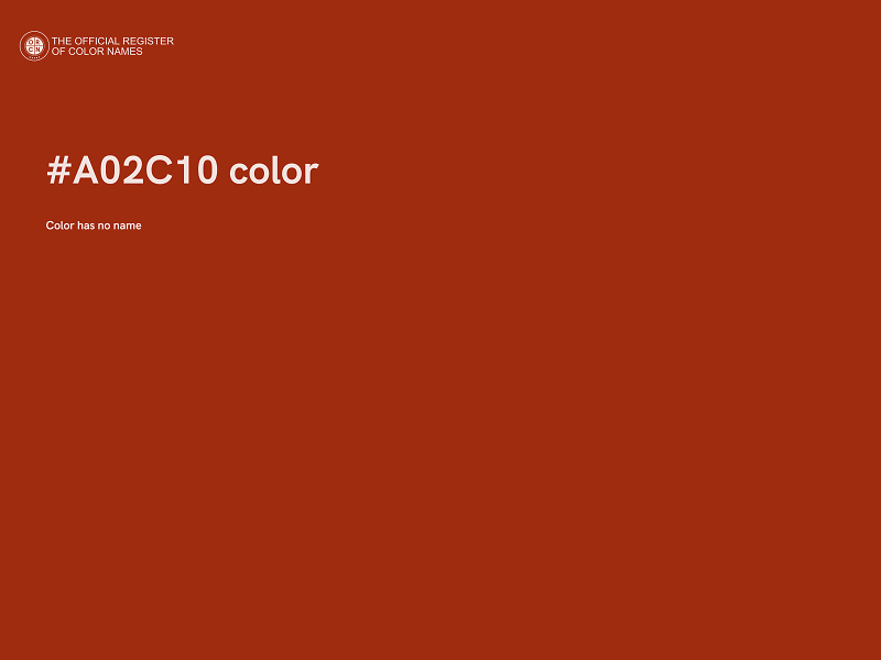 #A02C10 color image