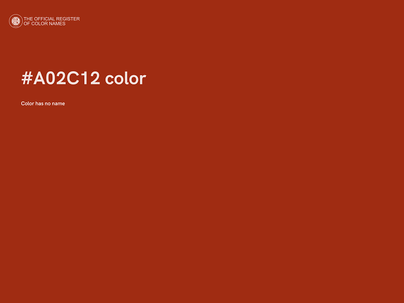 #A02C12 color image
