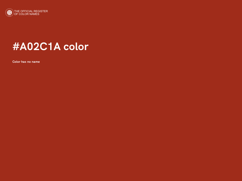 #A02C1A color image
