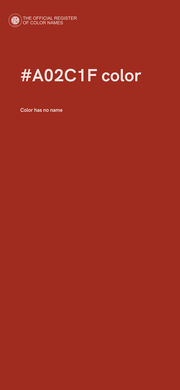 #A02C1F color image