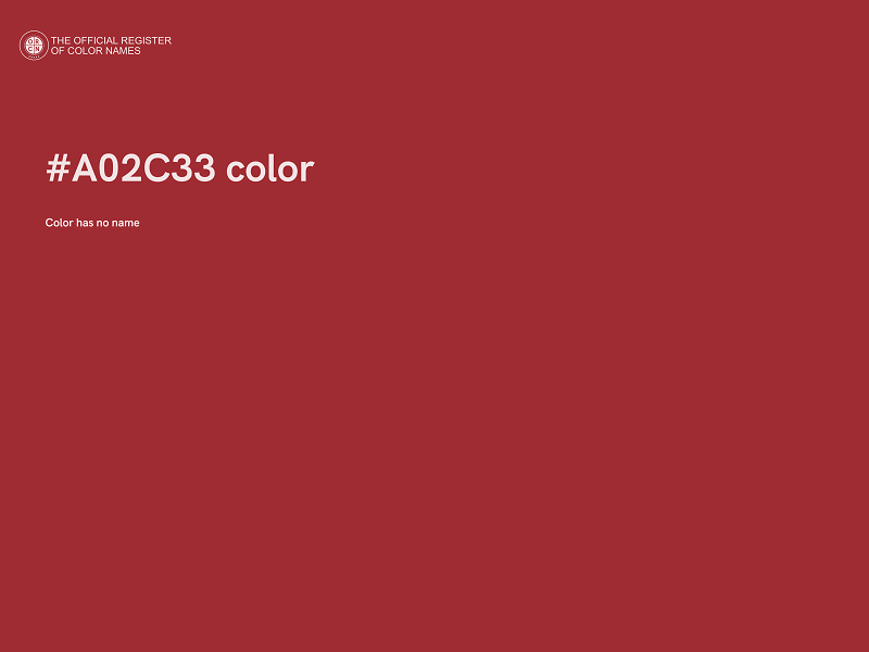 #A02C33 color image