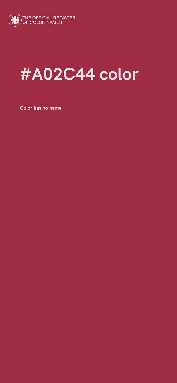 #A02C44 color image