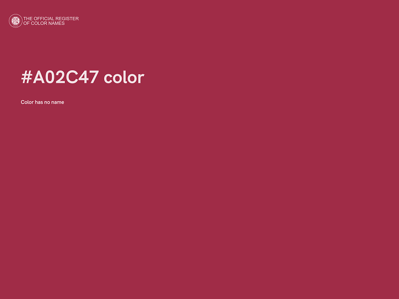 #A02C47 color image