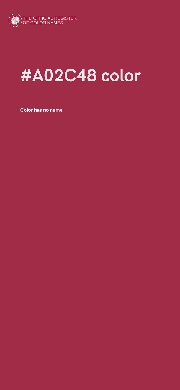 #A02C48 color image