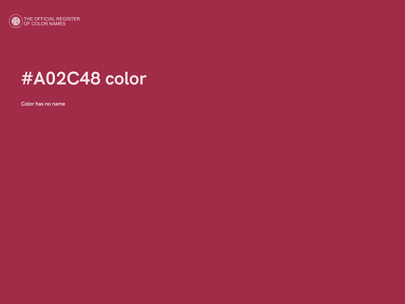 #A02C48 color image