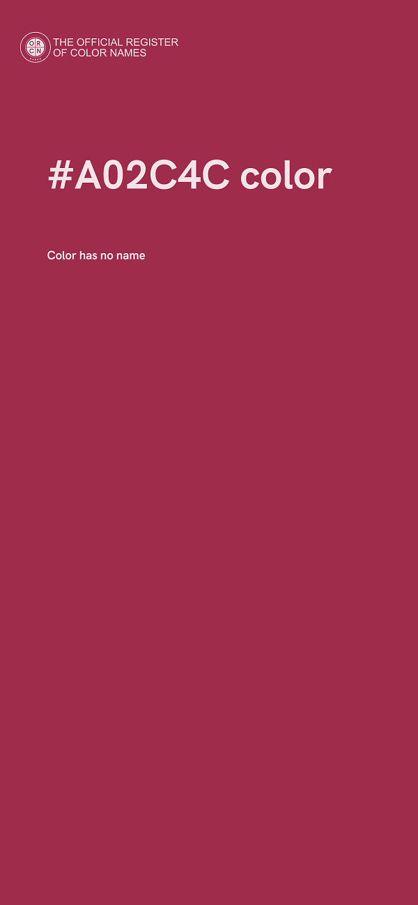 #A02C4C color image