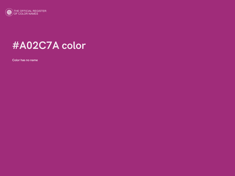 #A02C7A color image