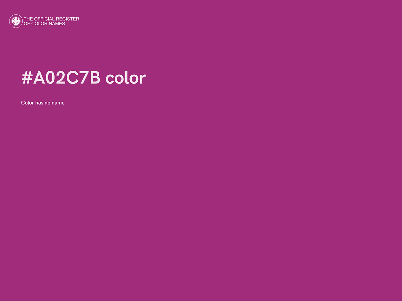 #A02C7B color image