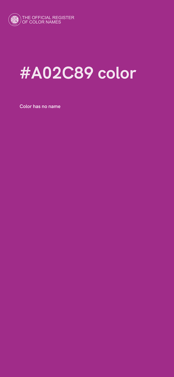 #A02C89 color image