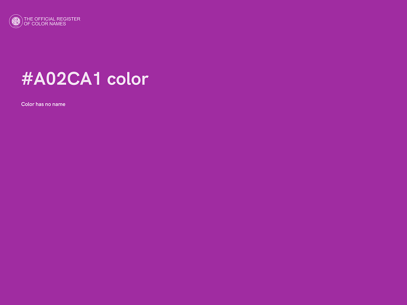 #A02CA1 color image