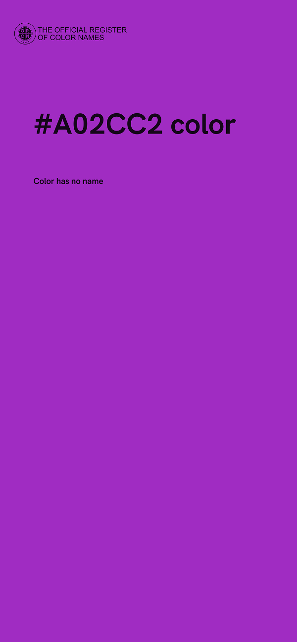 #A02CC2 color image