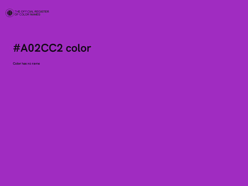 #A02CC2 color image
