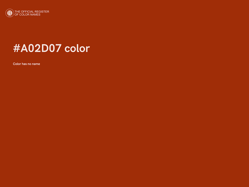 #A02D07 color image