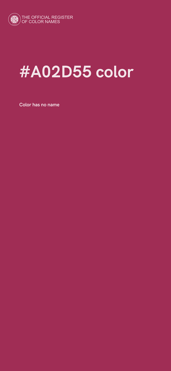 #A02D55 color image
