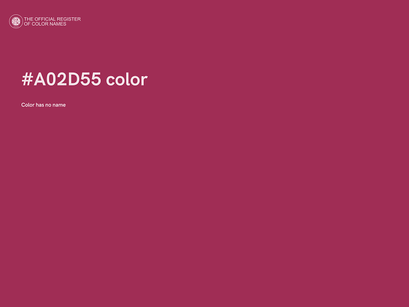 #A02D55 color image