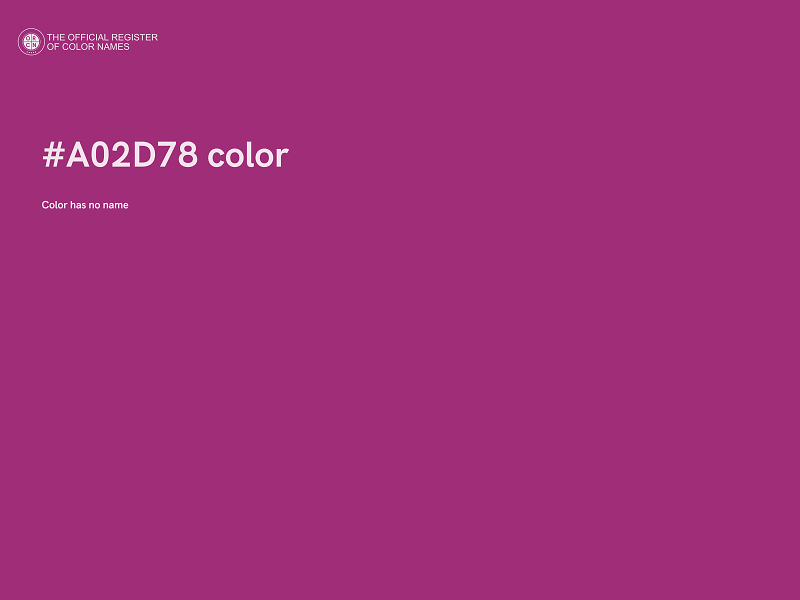 #A02D78 color image