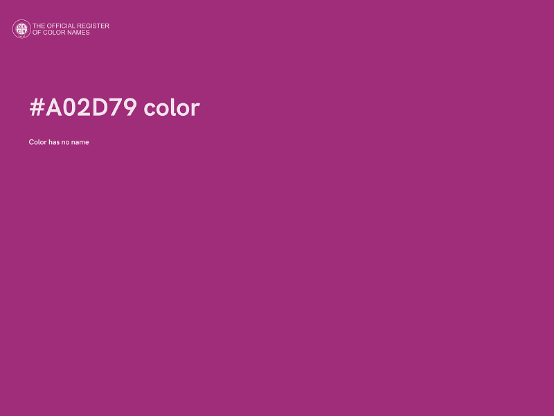 #A02D79 color image