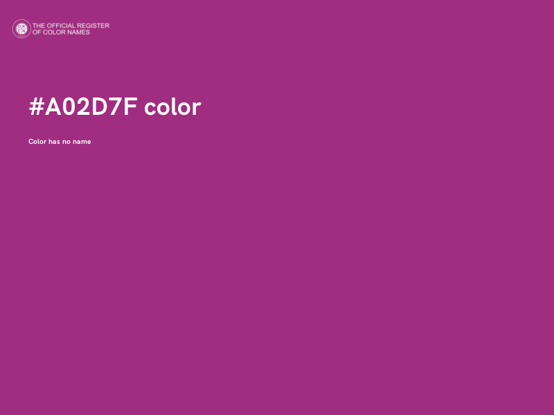 #A02D7F color image