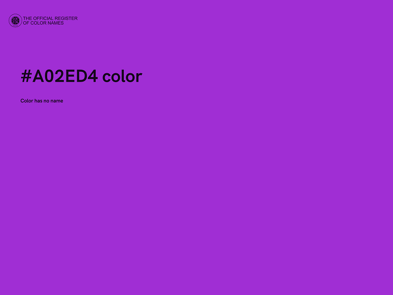 #A02ED4 color image