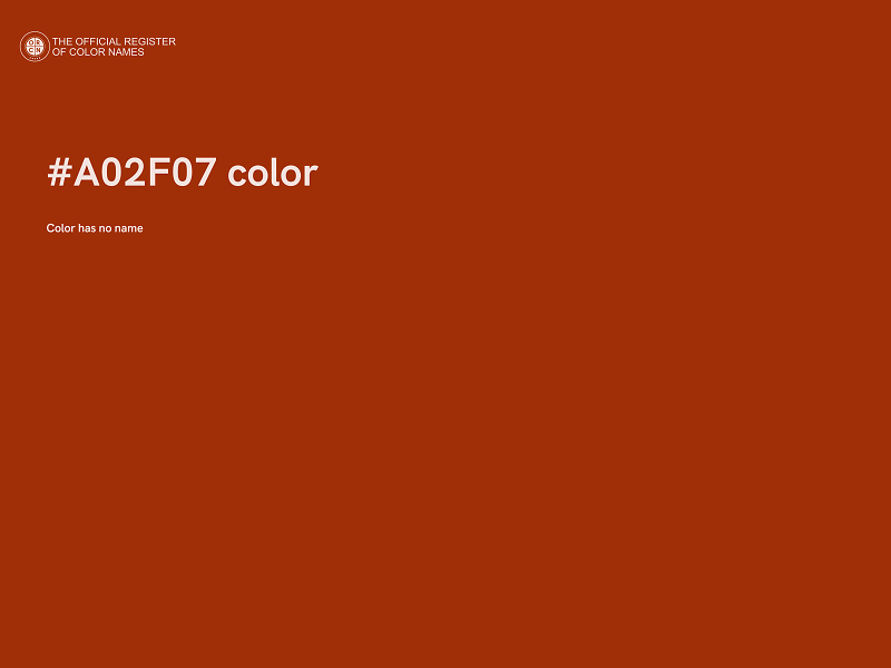 #A02F07 color image