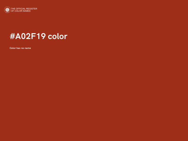 #A02F19 color image